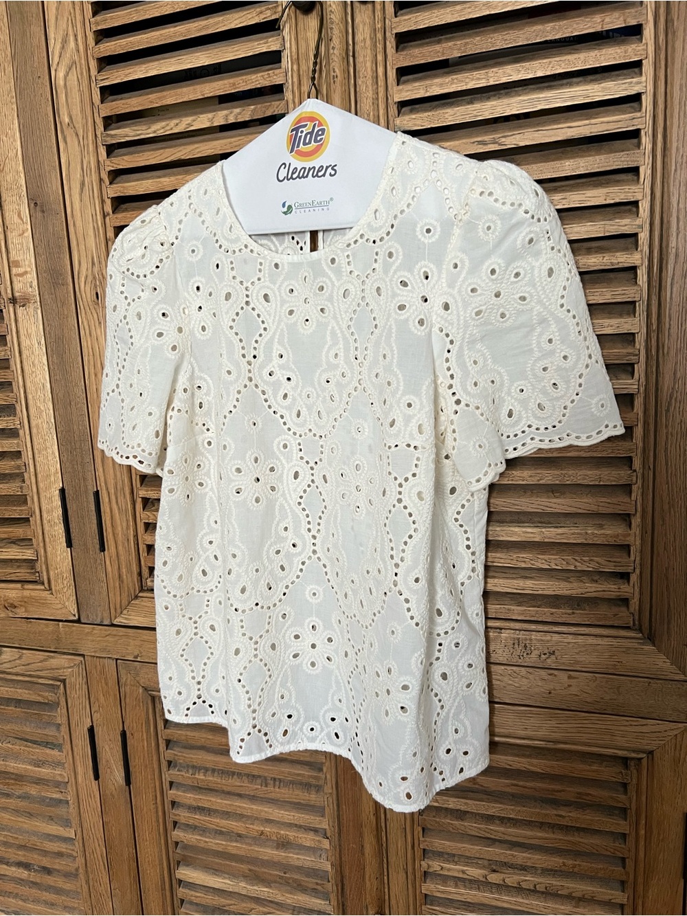 Sézane Annabelle Blouse White Eyelet Lace Top US 4 FR 36- Never been worn